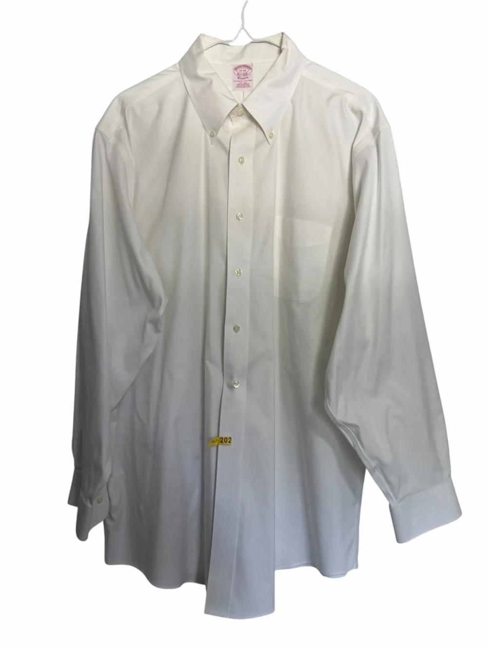 Brooks Brothers White Button-Down Classic Friday Shirt Supima Cottom